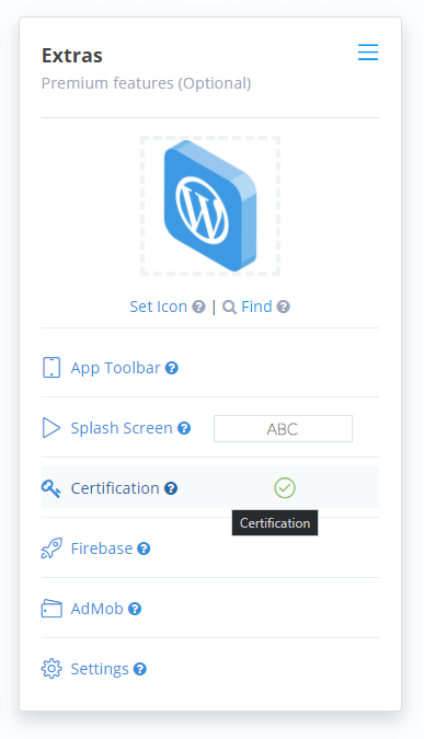 WordPress App Features